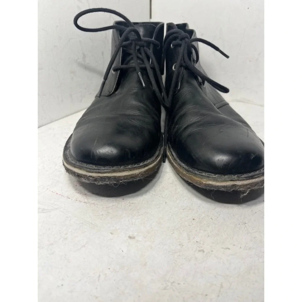 UGG Australia Leighton Black Leather Chukka Desert Boots Mens 11 S/N 3275